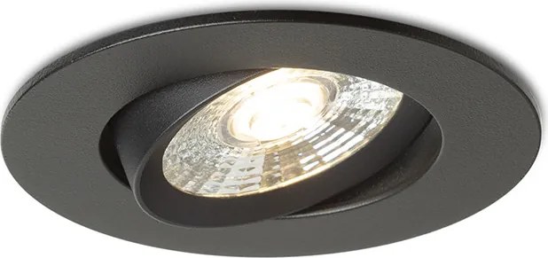 RENDL NEFRIT DIMM süllyesztett lámpa fekete 230V LED 6W 36° 3000K
