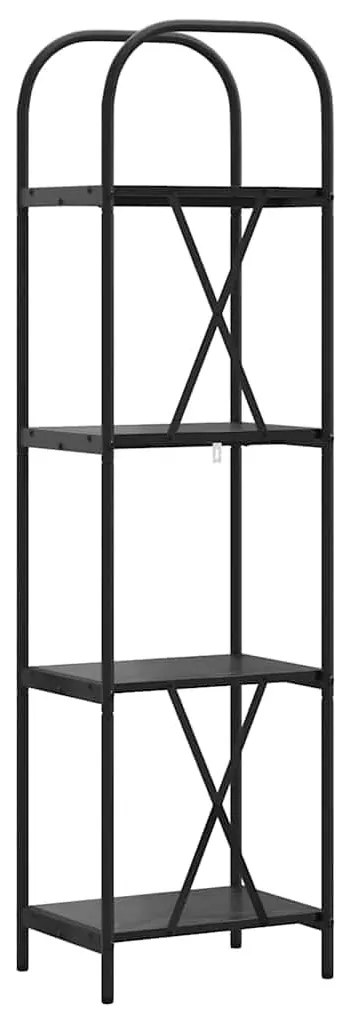 Könyvespolc Musta tammi 40 x 30 x 146 cm Faanyag