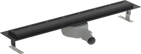 Zuhanyfolyóka SAT 85 cm rozsdamentes acél fekete ZLAB90NRZBL