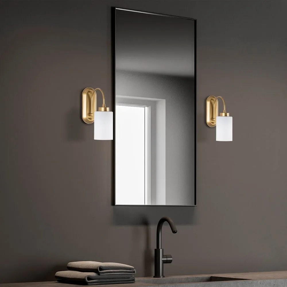 Aranyszínű fali lámpa ø 10 cm Hemikilo – Opviq lights