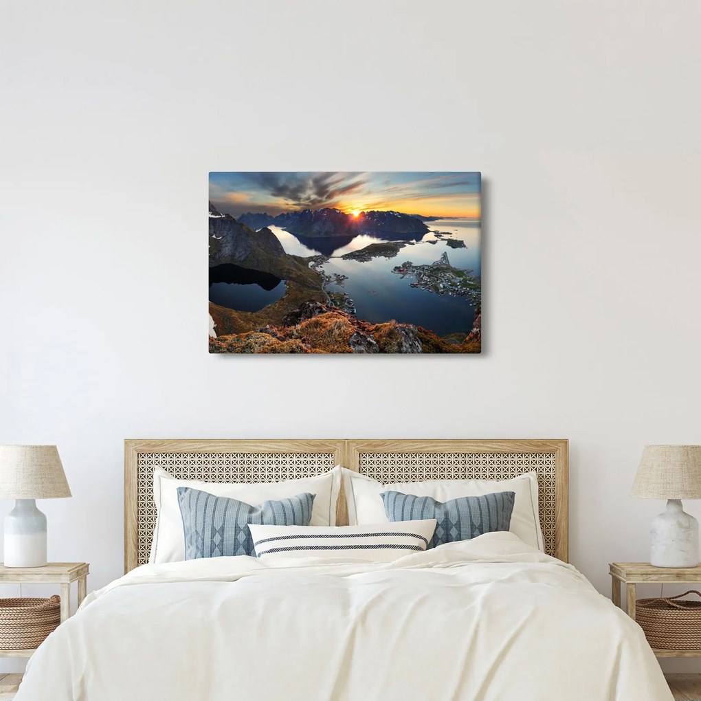 Kép - Hegyi táj, Norvégia (90x60 cm)