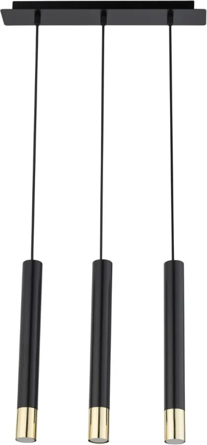 SIGMA LIGHTING 33395 SOPEL Többágú Függesztett Lámpa Fekete, Arany GU11 IP20