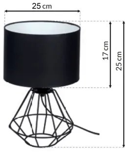 Asztali lámpa COLIN 1xE27/60W/230V