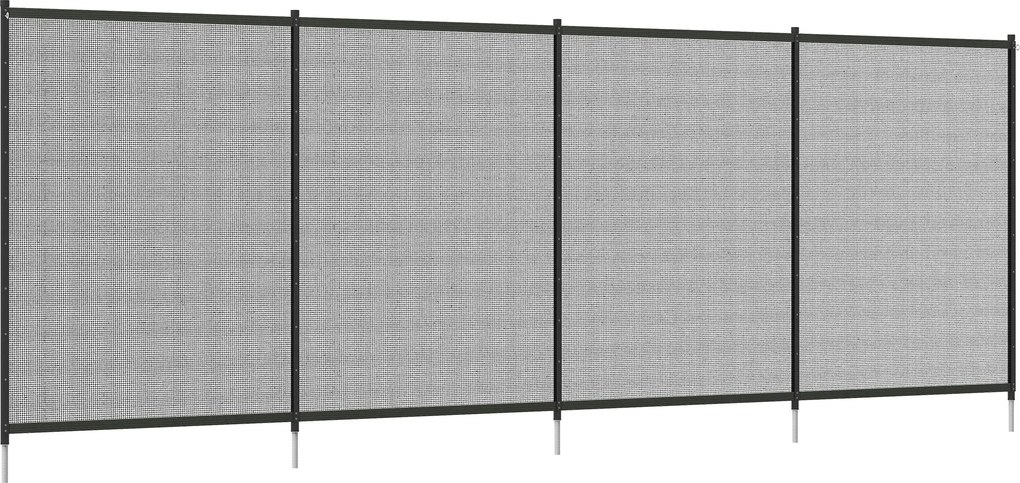Outsunny Kerti Kádfence, 365 x 126 cm, 4 Darab Dekoratív Medence Kerítéssel, Lépőfennsíkkel Teraszra, Erkélyre, Fekete | Aosom