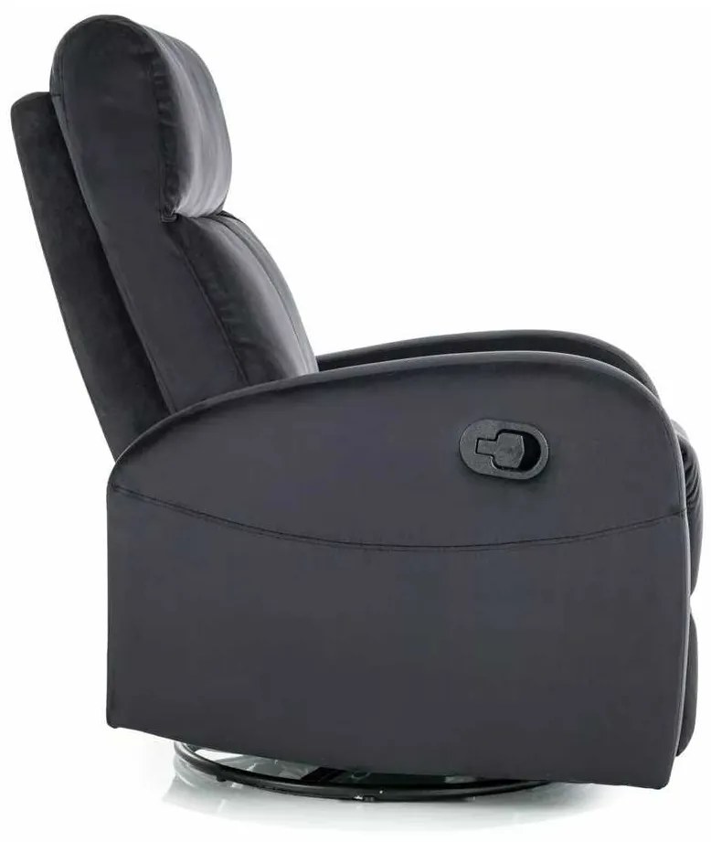 Olimp Velvet állítható fotel, fekete