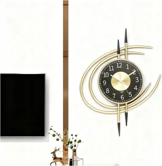 Falióra, fekete-arany, 54 cm (átmérő méretek)