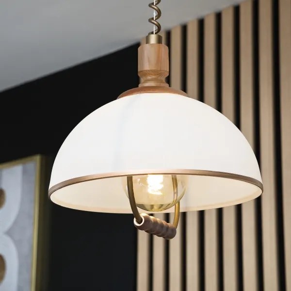 Állítható magasságú RAMONA csillár 1xE27/60W/230V barna/fehér/tölgy