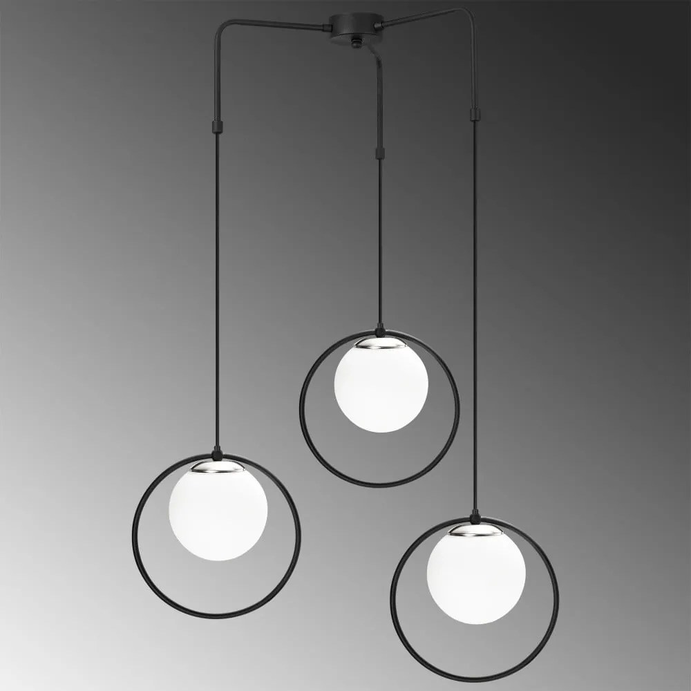 Nazarios fekete fém függőlámpa - Opviq lights