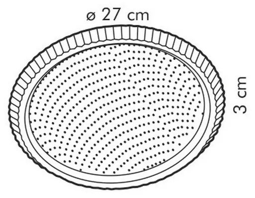 Tescoma DELÍCIA piteforma hullámos oldallappal, 28 cm