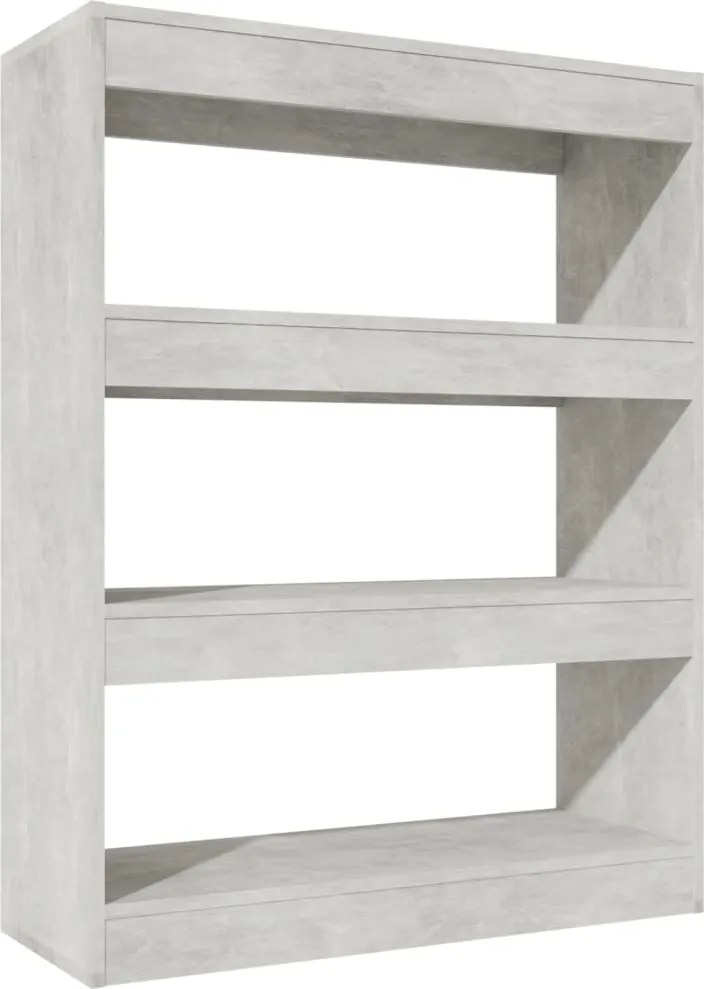 vidaXL betonszürke könyvszekrény/térelválasztó 80 x 30 x 103 cm