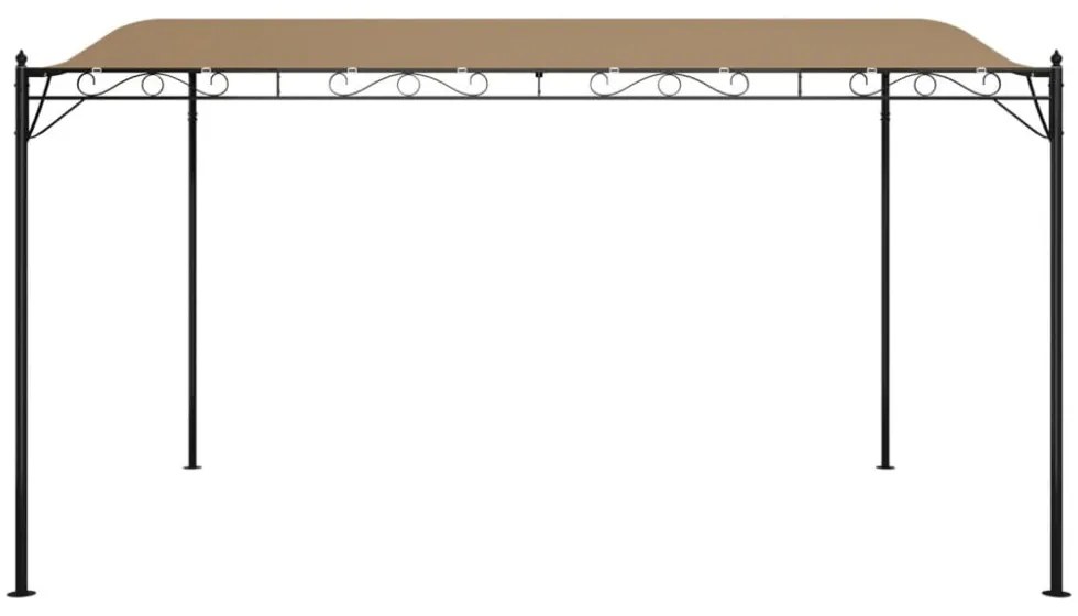 tópszínű szövet és acél pavilon 4 x 3 m 180 g/m²