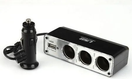 FastLine Autós szivargyújtó elosztó + USB NTS-CW737