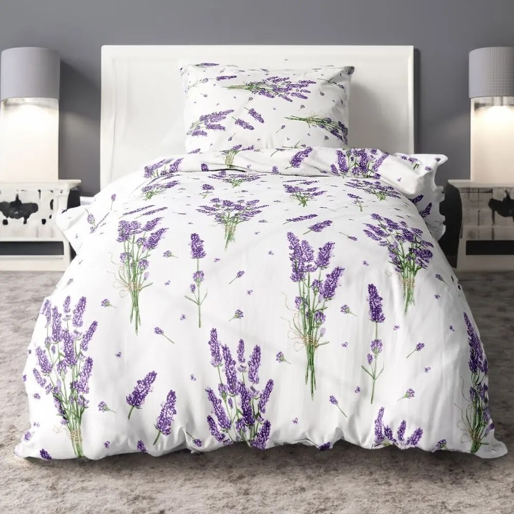 Krepp pamut ágynemű Homa TORRY LAVENDER 2 részes 140x200 cm