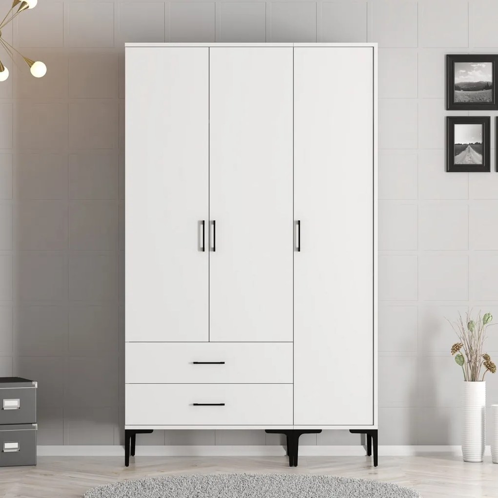 Kumsal gardróbszekrény, fehér, 120 cm – TR845HCT5463