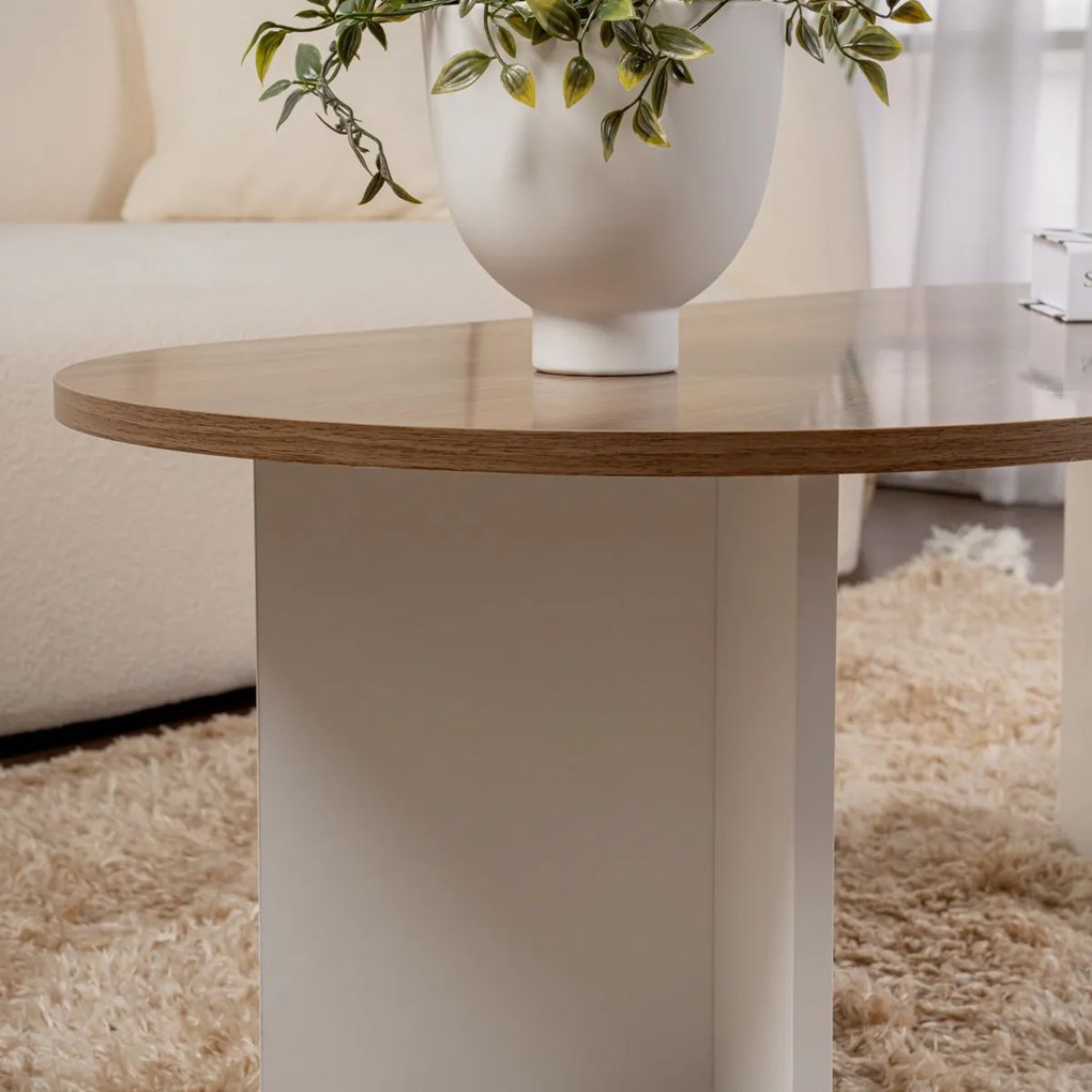 Konferenciaasztal Sable Walnut White