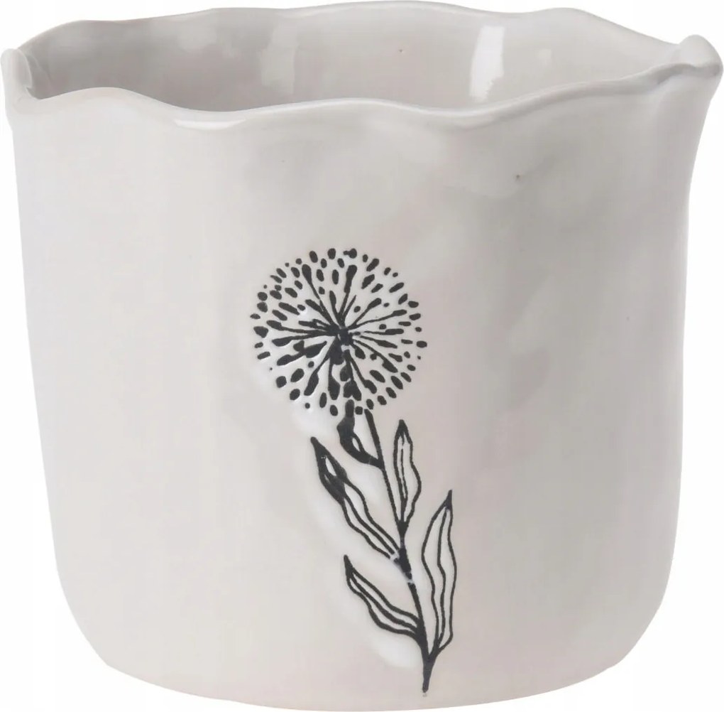 Kerámia Kaspótakaró Fehér Modern Növényi Motívum 10,5X12,5 CM