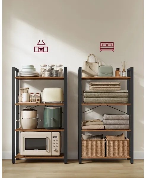 NAVARO könyvespolc barna/fekete