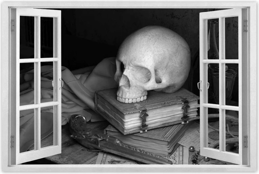 Poszterek 120x80 Koponya Varázspisztoly