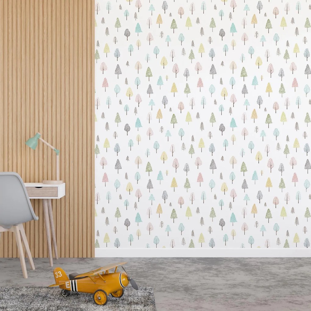 Fotótapéta - Rajzolt erdőcske (147x102 cm)