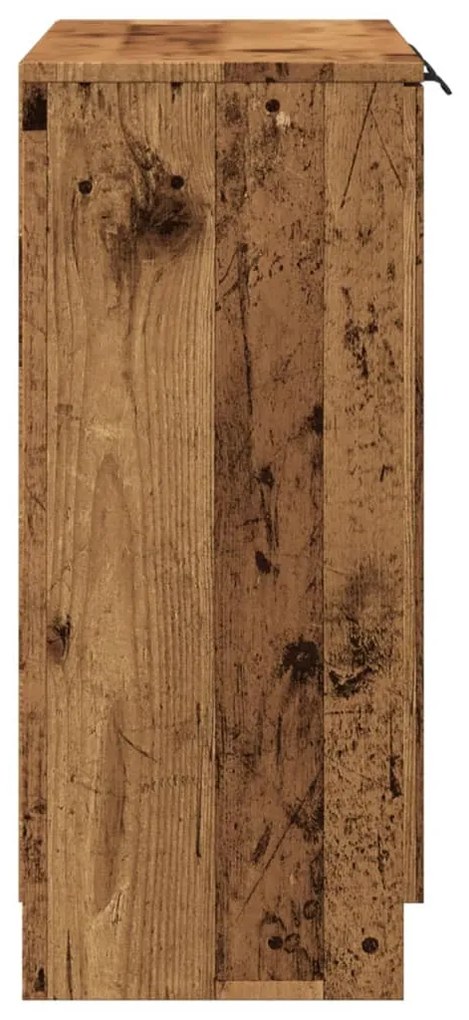 antik fa színű szerelt fa tálalószekrény 90 x 30 x 70 cm