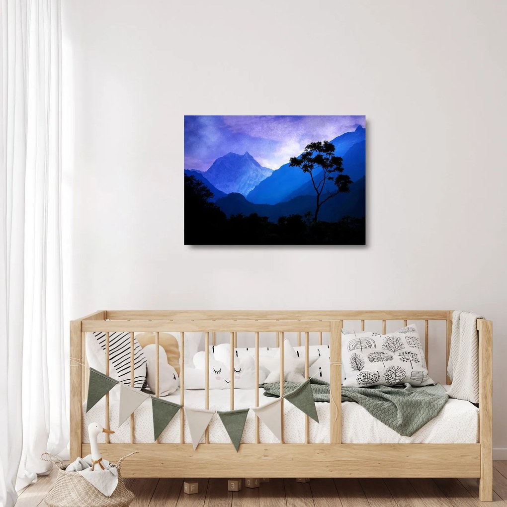 Kép - Éjszakai ég Nepálban (üvegen) (70x50 cm)