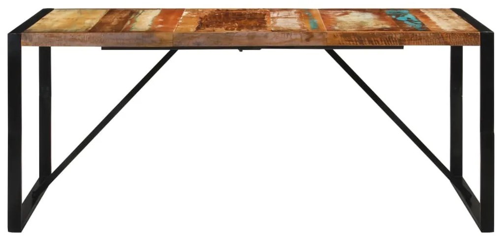 Tömör újrahasznosított fa étkezőasztal 175 x 90 x 76 cm