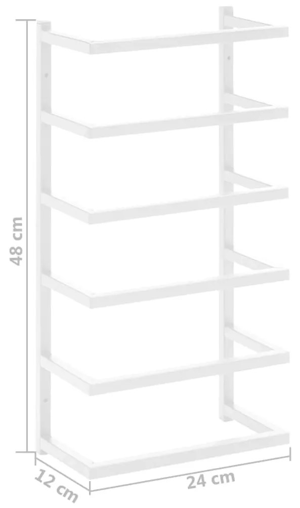 fehér acél törölközőtartó 24 x 12 x 48 cm
