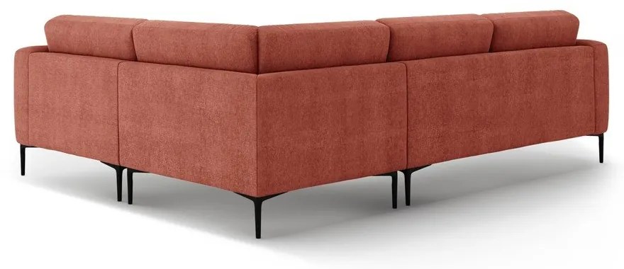 Téglavörös sarokkanapé (jobb oldali-L alakú) Bemy – Micadoni