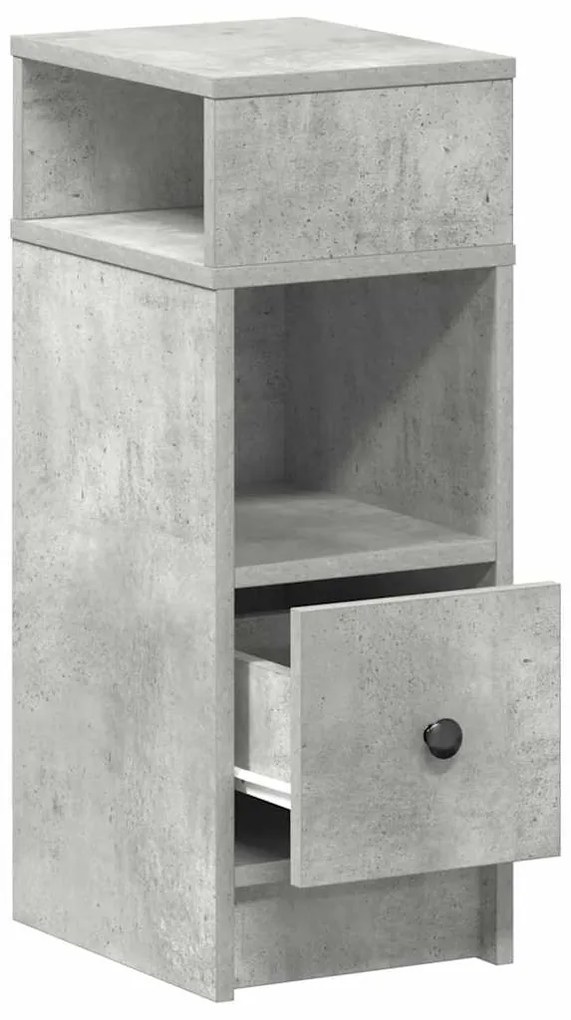betonszürke éjjeliszekrény fiókkal 25 x 31 x 66 cm