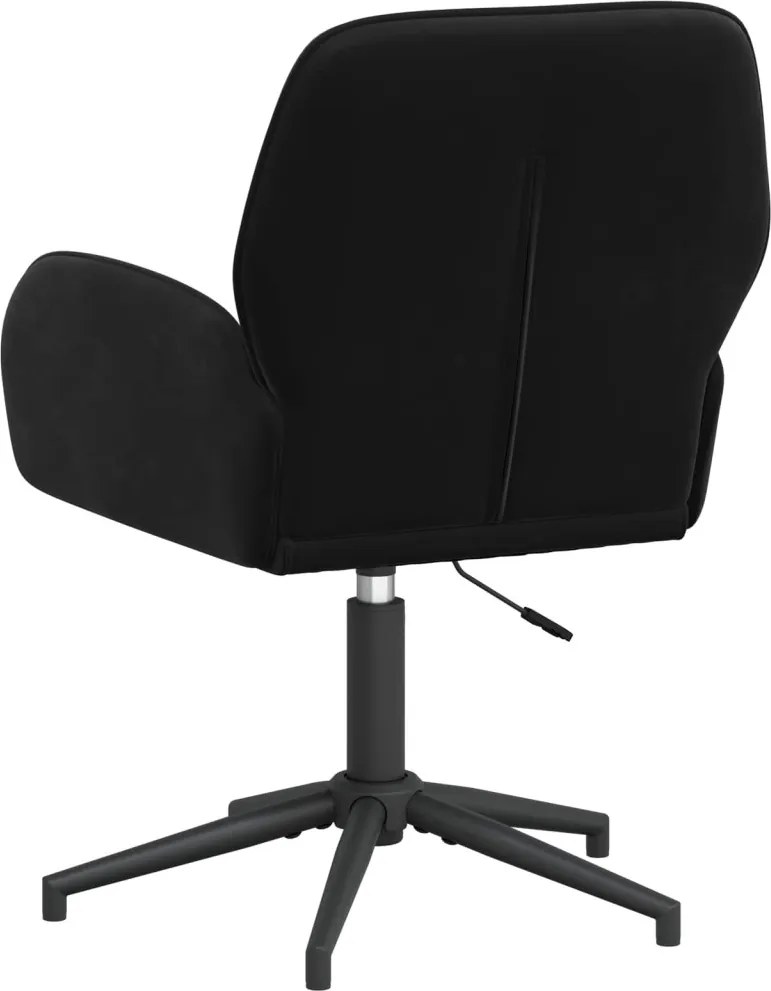 vidaXL Forgós Íróasztali Székek 4 db 54 x 55 x 90 cm Fekete Bársony