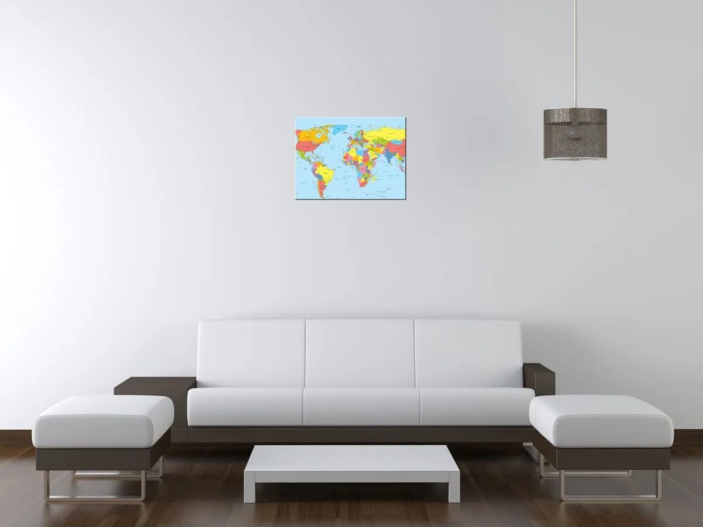 Gario Vászonkép Nagy világtérkép Méret: 60 x 40 cm