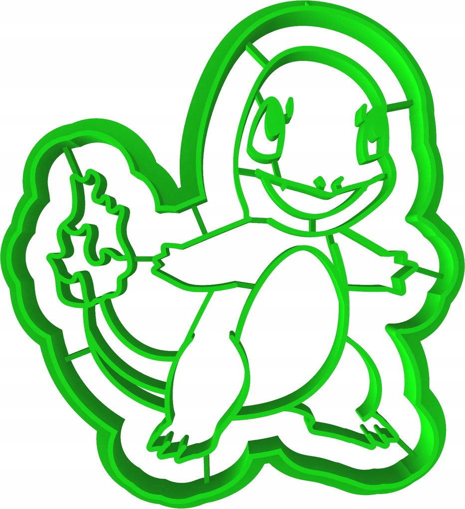 Pokemon Charmander keksz lyukasztó forma 2 8cm