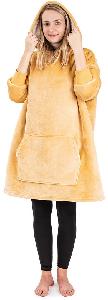 4Home Beige mikroplüss gyapjú hatású takarópulóver, uni S - gyerek