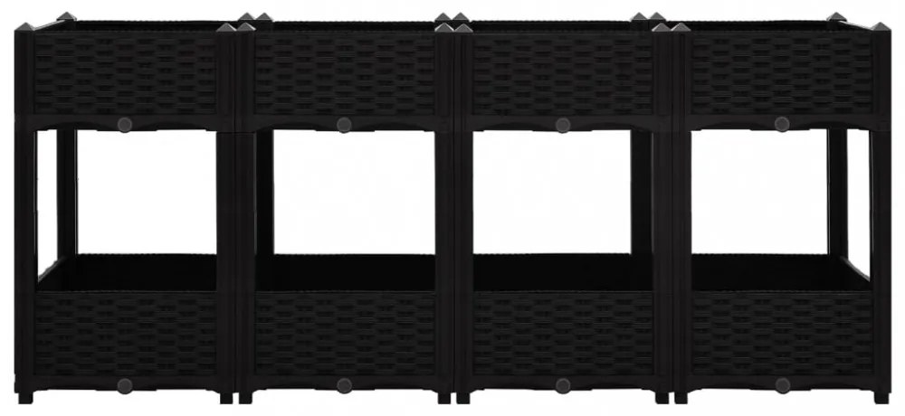 vidaXL polipropilén magaságyás 160 x 40 x 71 cm