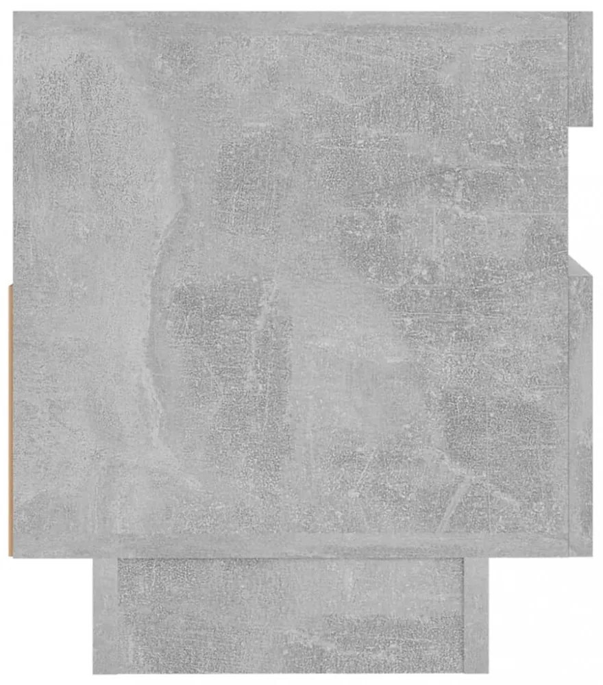 betonszürke TV-szekrény LED-lámpákkal 80 x 35 x 40 cm