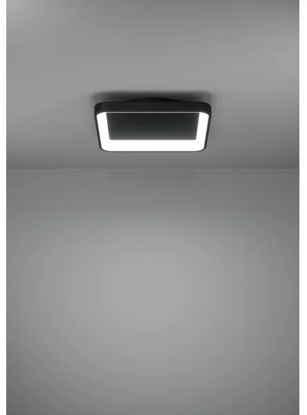 Eglo 901252 - LED Dimmelhető mennyezeti lámpa LORETELLO LED/12W/230V fekete + + távirányító