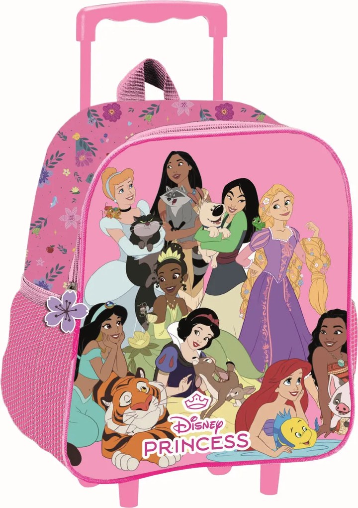 Disney Hercegnők Blossom gurulós ovis 3D hátizsák, táska 32 cm