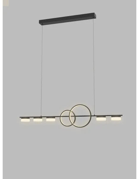 Wofi 7030-702 - LED Dimmelhető csillár zsinóron MESSINA LED/57W/230V fekete