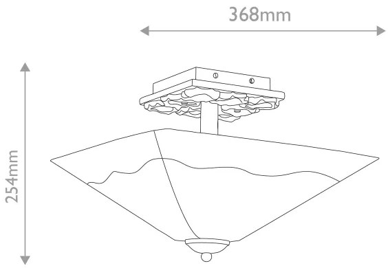 Flambeau STAR-F-S-DS - STAR mennyezeti lámpatest 2xE27/40W/230V aranyszínű