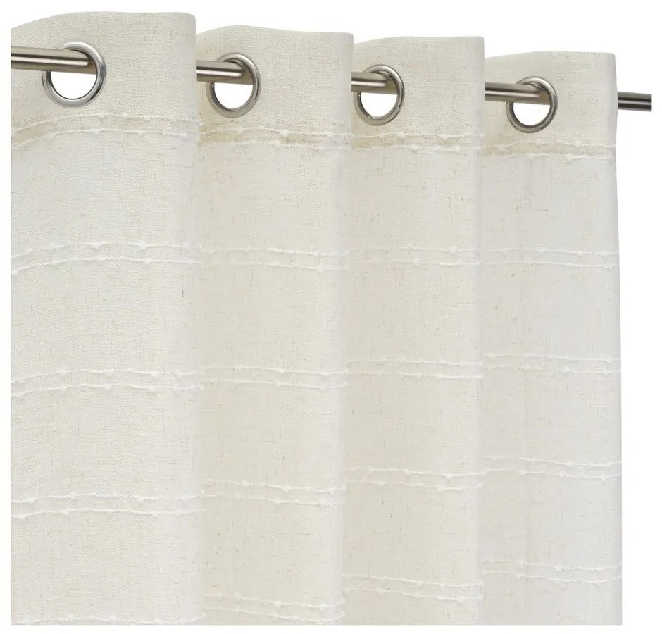 Fehér-bézs lenkeverék függöny 140x260 cm Nodes – Casa Selección