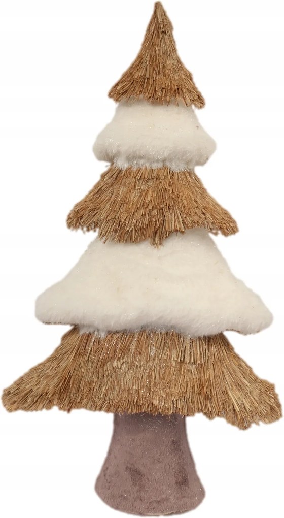 Karácsonyfa dekoráció szőrme és természet dekoráció