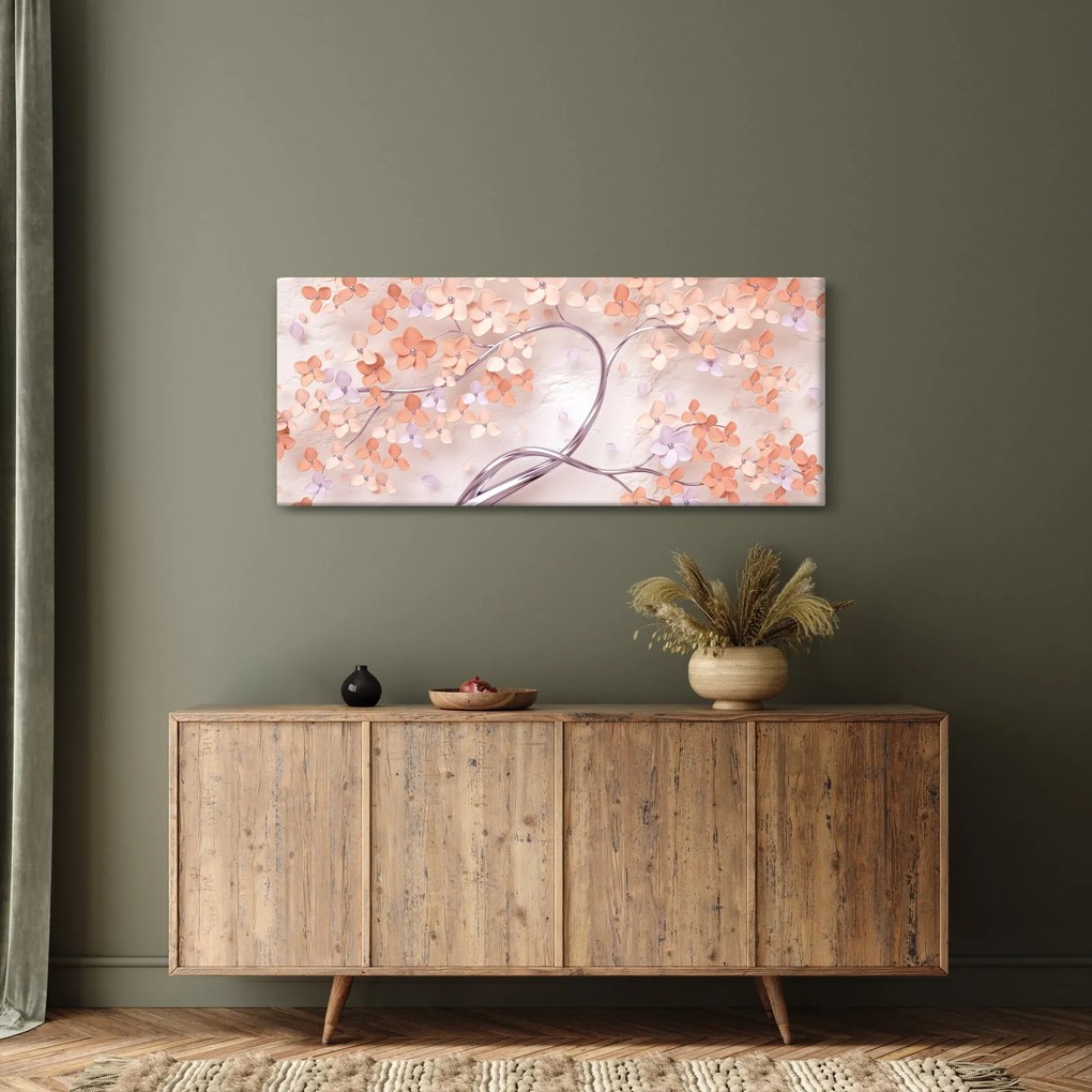 Koral virágok fája - absztrakt (120x50 cm)