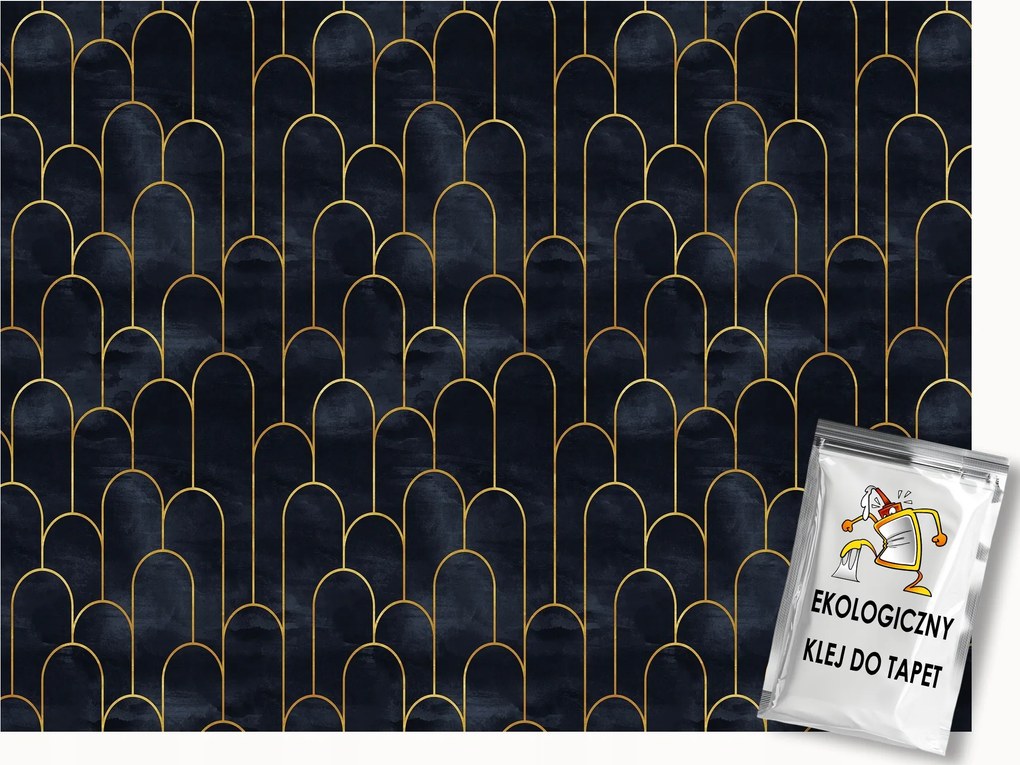 Fotótapéta Flizelina Stílus Art Deco Glamour Arany pikkelyek 100x75 ragasztó