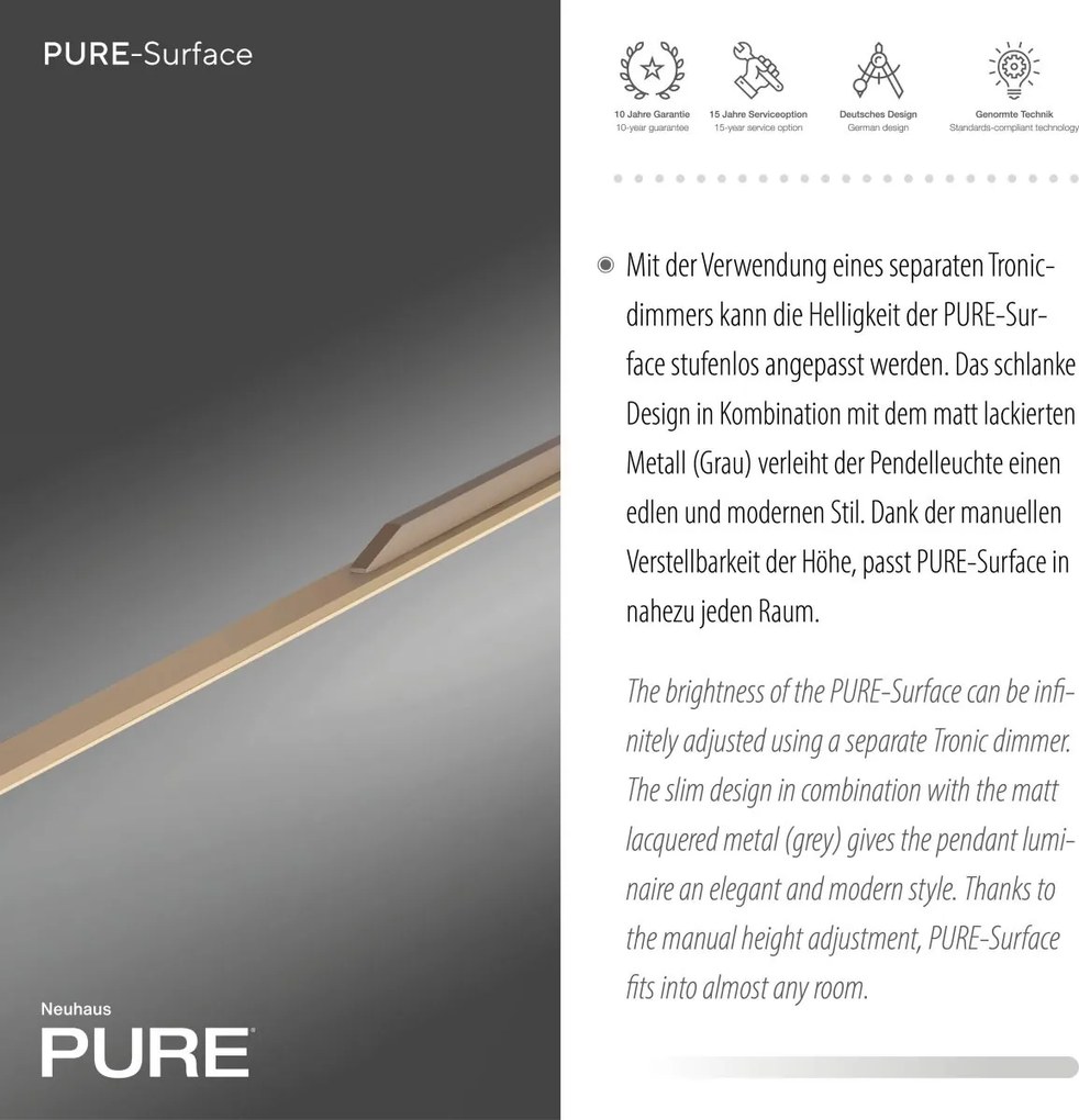 Paul Neuhaus modern függeszték pure surface barna pln2302-97