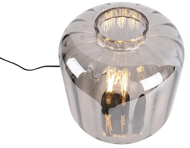 Design asztali lámpa fekete füstüveggel - Qara