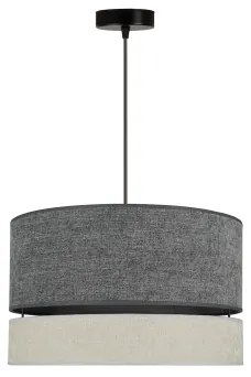 Duolla - Csillár zsinóron DOUBLE 1xE27/15W/230V átm. 40 cm szürke