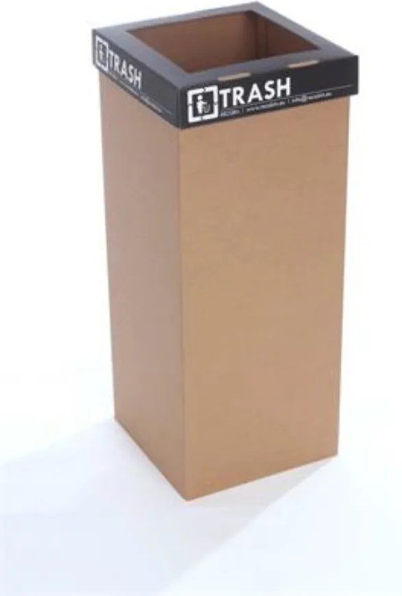 Szelektív hulladékgyűjtő, angol felirat, 50 l, RECOBIN Office, fekete (URE019)