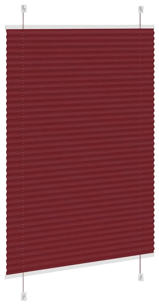 pliszírozott redőny Bordeaux piros 85x100 cm szövetszélesség