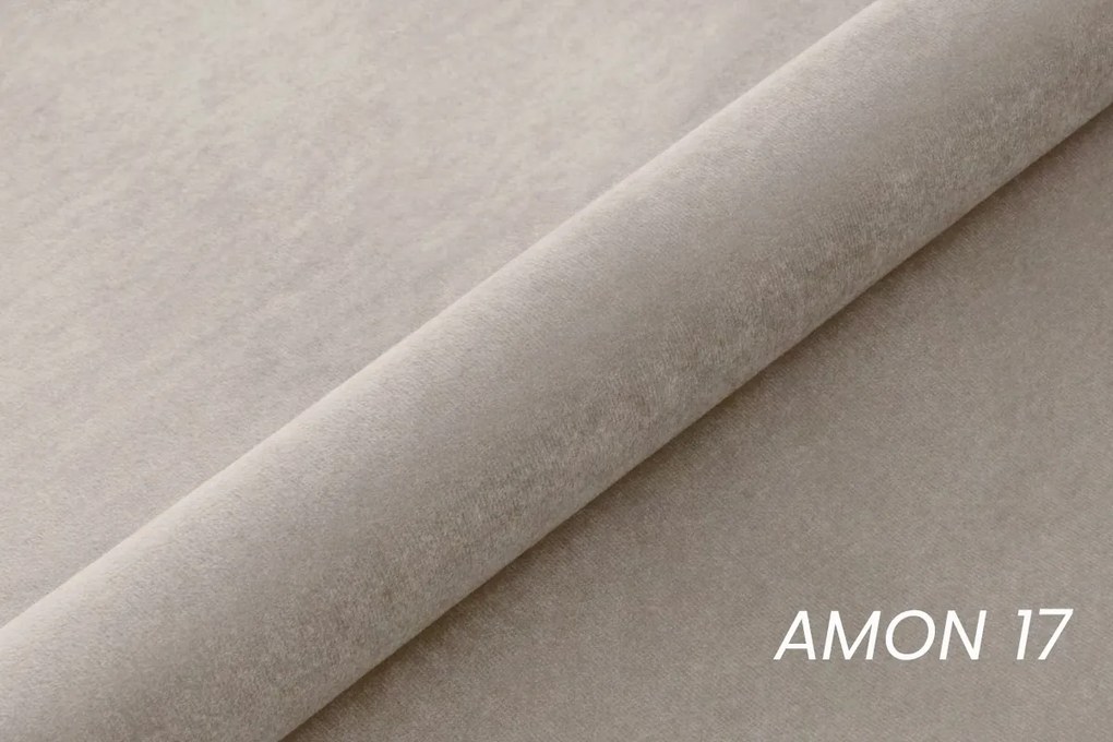 Verona kontinentális ágy 180x200 cm tárolóval - világos bézs Amon 17 hidrofób bársony