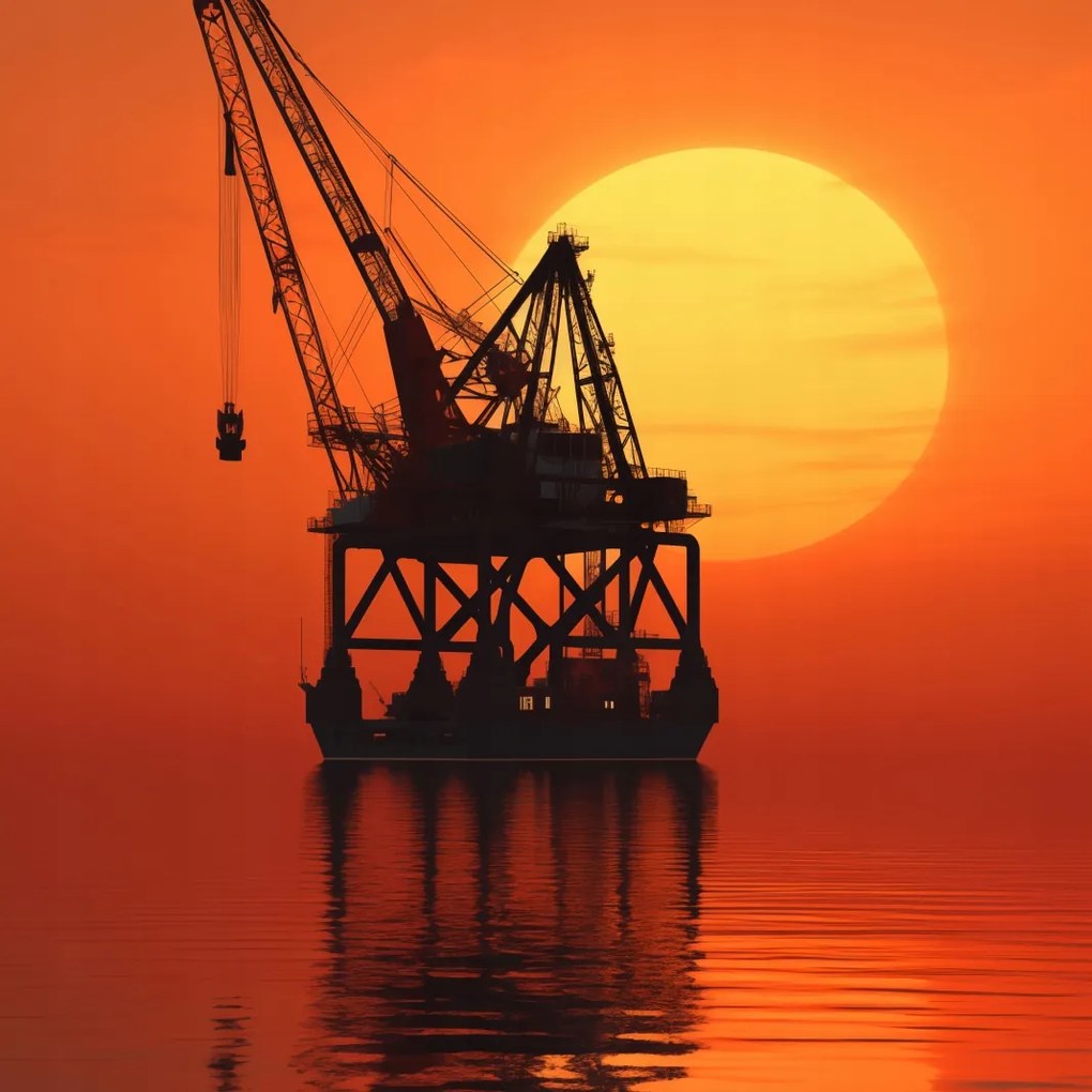 Poszter 80x80cm Sziluett Ipar